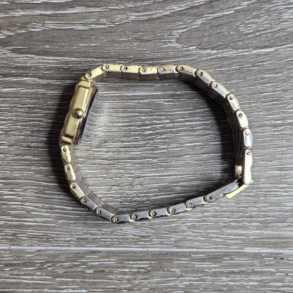 Vintage Ronica Ladies Quartz Watch Gold Tone Textured Bracelet Japan Movt S 6